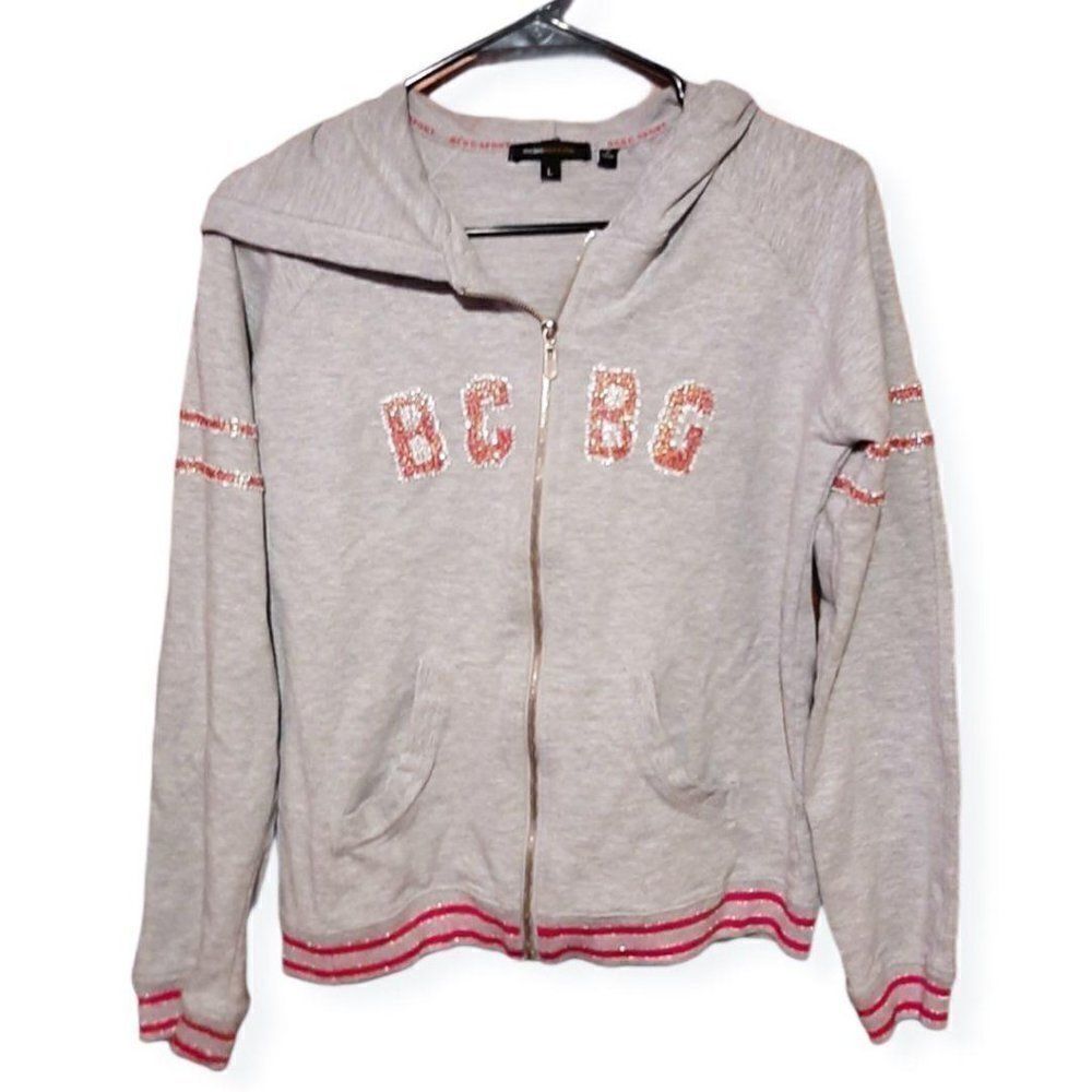 Y2K BCBG Max Azria Bling Hoodie sz L
